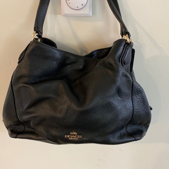 Black Leather Coach purse - Picture 1 of 2